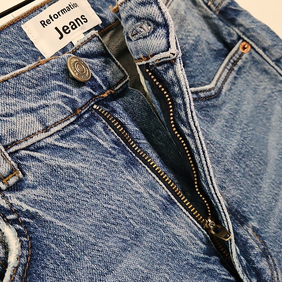 Reformation Peyton High Rise Boot‎ Cut Jeans Medium Wash Size 26 - Picture 5 of 13